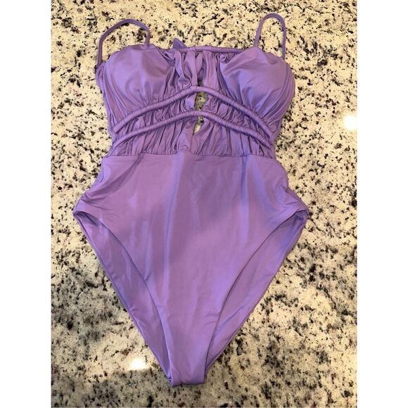 BECCA Women's Standard Color Code Shirred One Piece swimsuit - Picture 2 of 6